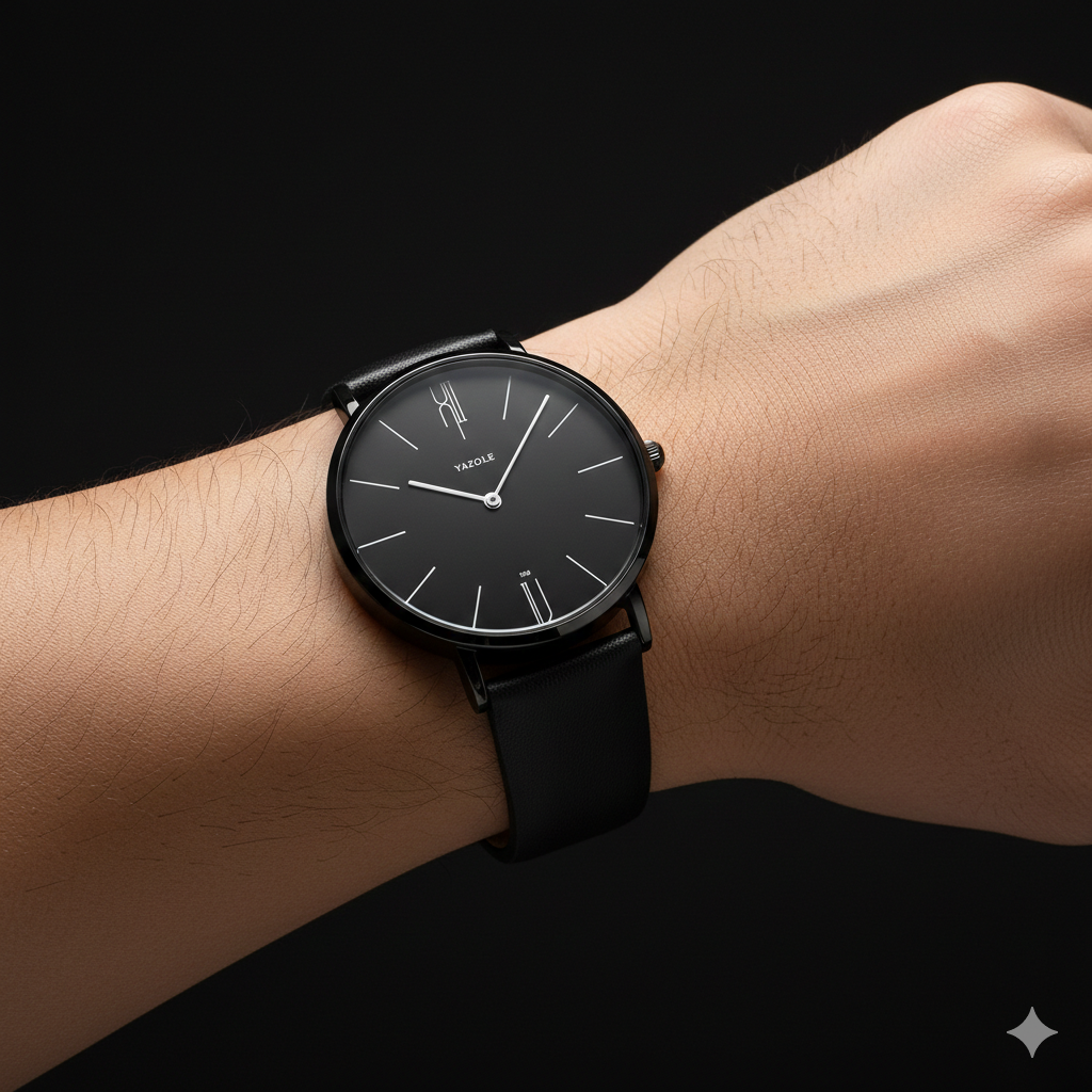 Relógio Yazole Modern Black