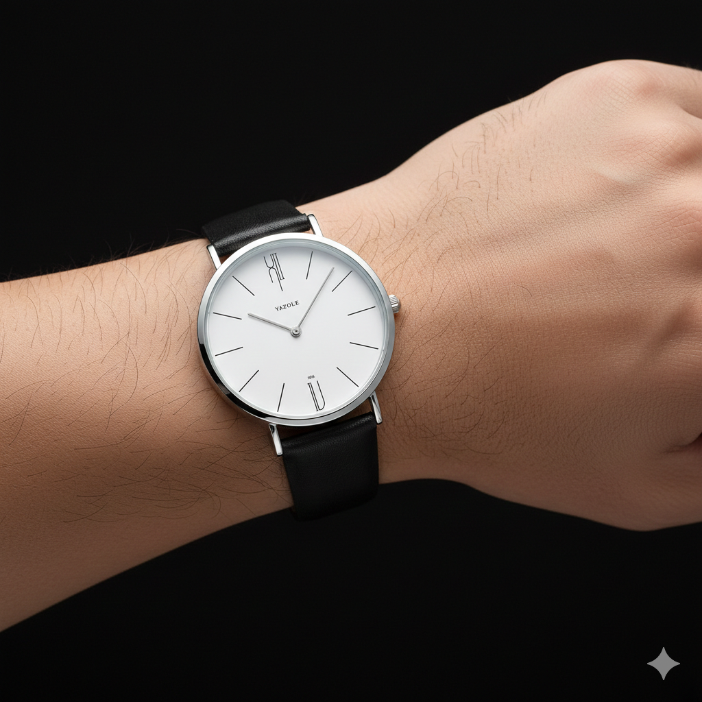 Relógio Yazole Modern White