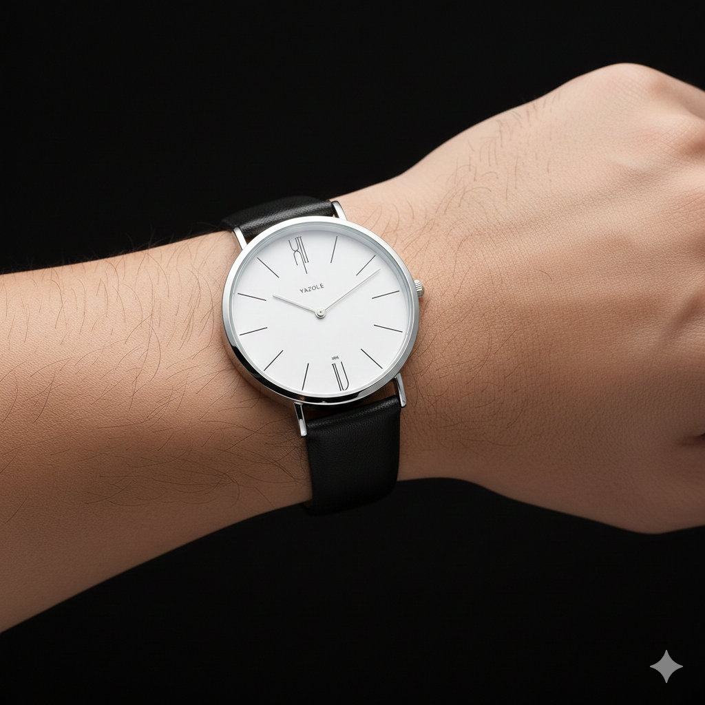 Relógio Yazole Modern White